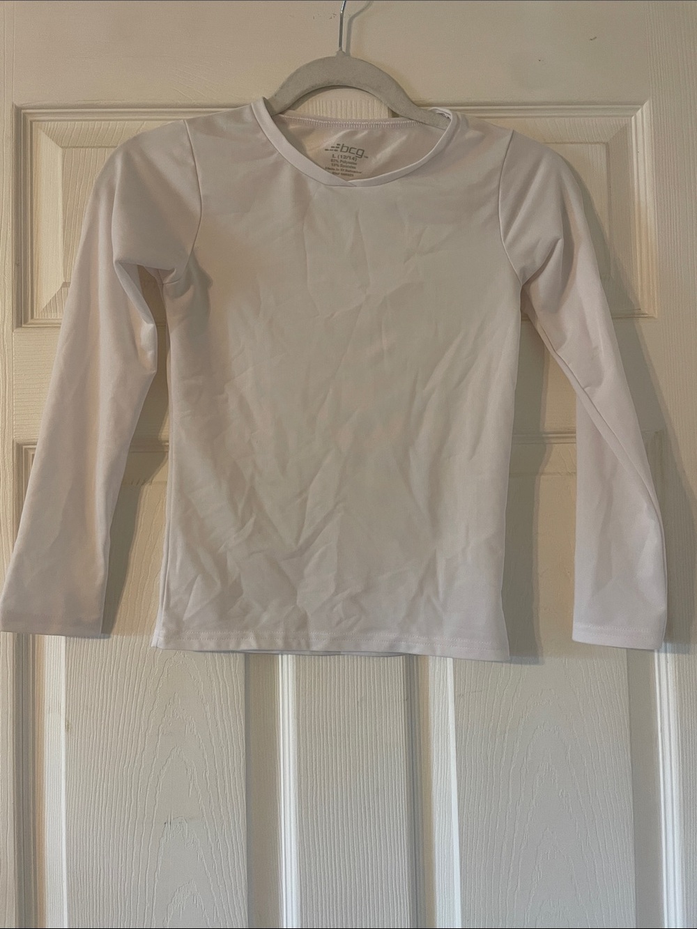 bcg White Long Sleeve Kids Performance Tee